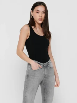 ONLLIVE LOVE S/L TANK TOP NOOS - Black