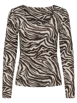 ONLLONE AOP L/S TWO WAY TOP JRS