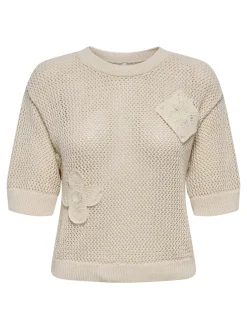 ONLLUCIE LIFE SS TEE O-NECK KNT