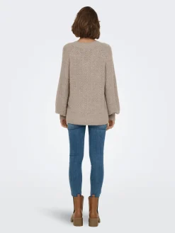 ONLLUCILLA LS GLITTER V-NECK KNT