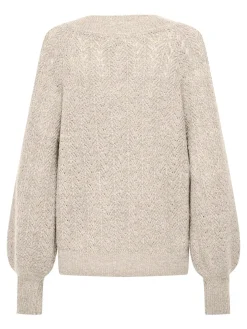 ONLLUCILLA LS GLITTER V-NECK KNT