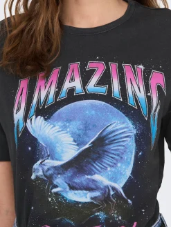 ONLLUCY OVERSIZE S/S WOLF TOP BOX J