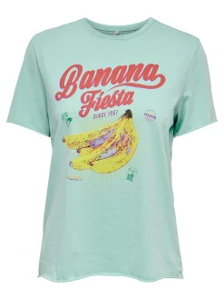 ONLLUCY REG S/S FRUIT TOP BOX CS JR - Pastel Turqu