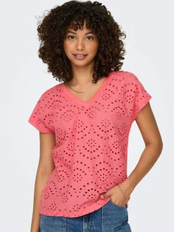 ONLLULU LIFE S/S V-NECK TOP BOX JRS