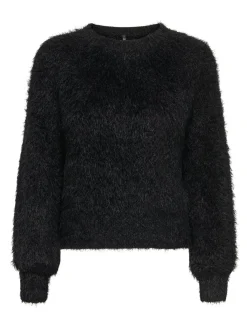 ONLLULU LS RIB SHORT O-NECK CC KNT