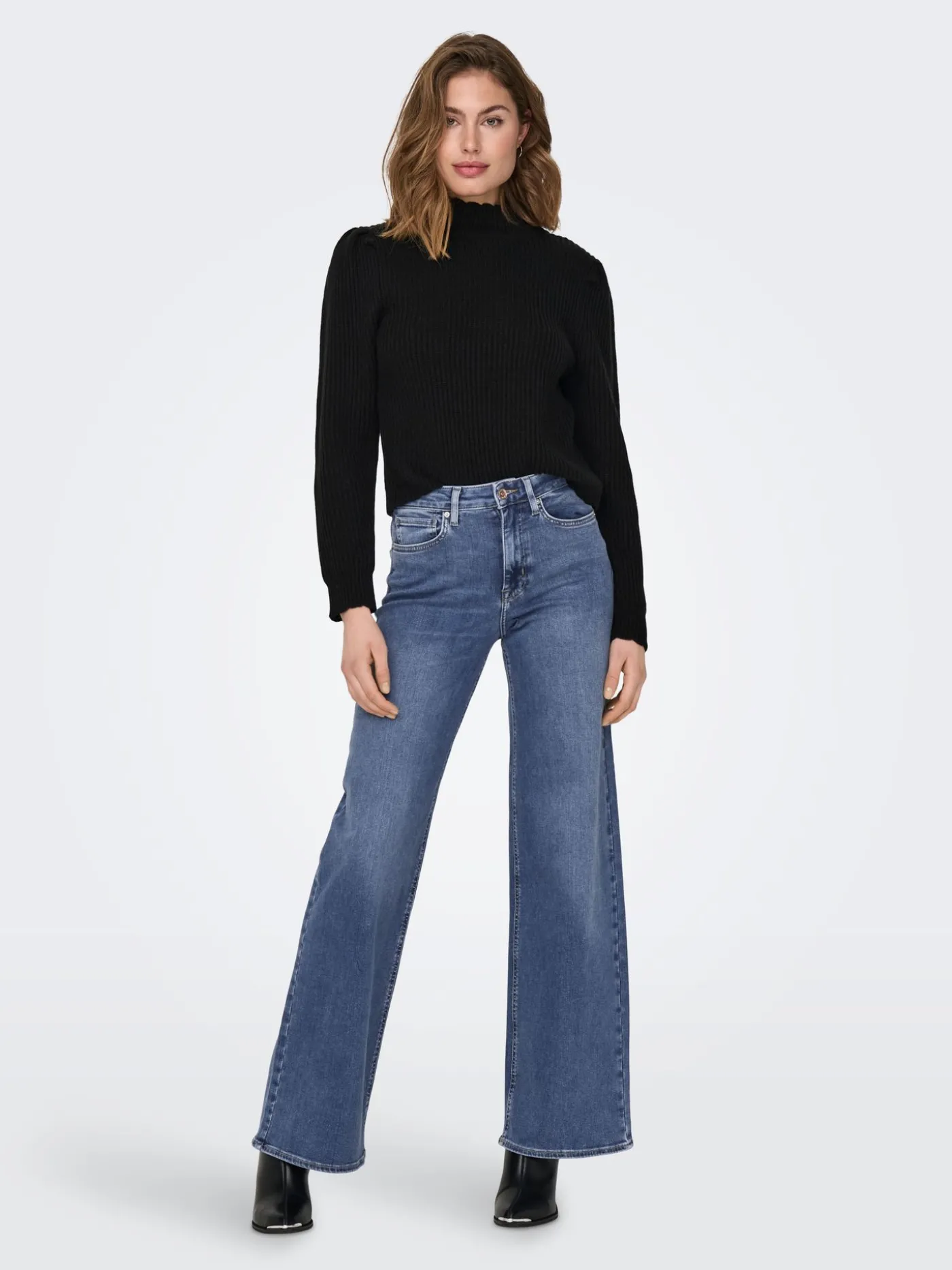 ONLMADISON BLUSH HW WIDE DNM DOT372