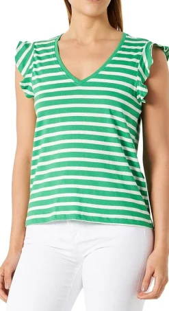 ONLMAY LIFE S/S FRILL V-NECK TOP BO