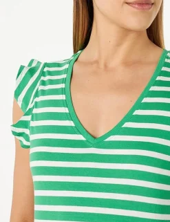 ONLMAY LIFE S/S FRILL V-NECK TOP BO