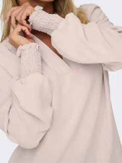 ONLMETTE V-NECK LS SMOCK TOP NOOS W