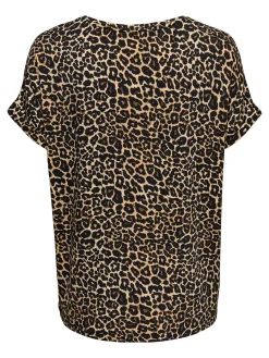 ONLMOSTER AOP S/S TOP NOOS JRS - Black/LEO AOP