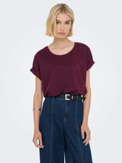 ONLMOSTER GLITTER S/S TOP NOOS JRS