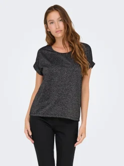 ONLMOSTER GLITTER S/S TOP NOOS JRS