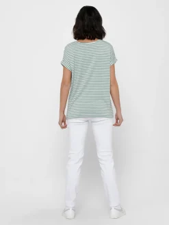 ONLMOSTER STRIPE S/S O-NECK TOP JRS