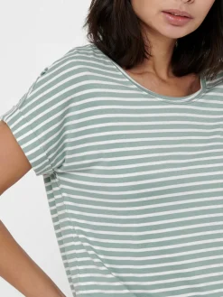 ONLMOSTER STRIPE S/S O-NECK TOP JRS