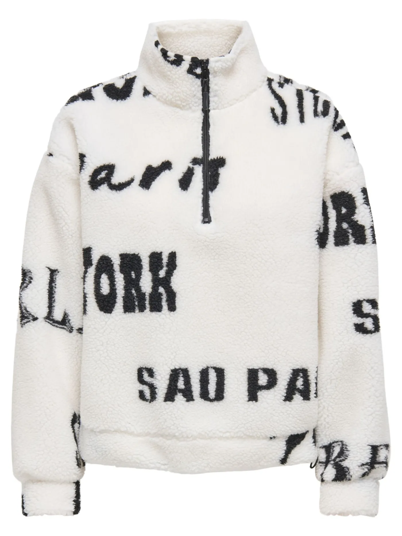 ONLNEW JANNE L/S HALF ZIP BOX SWT