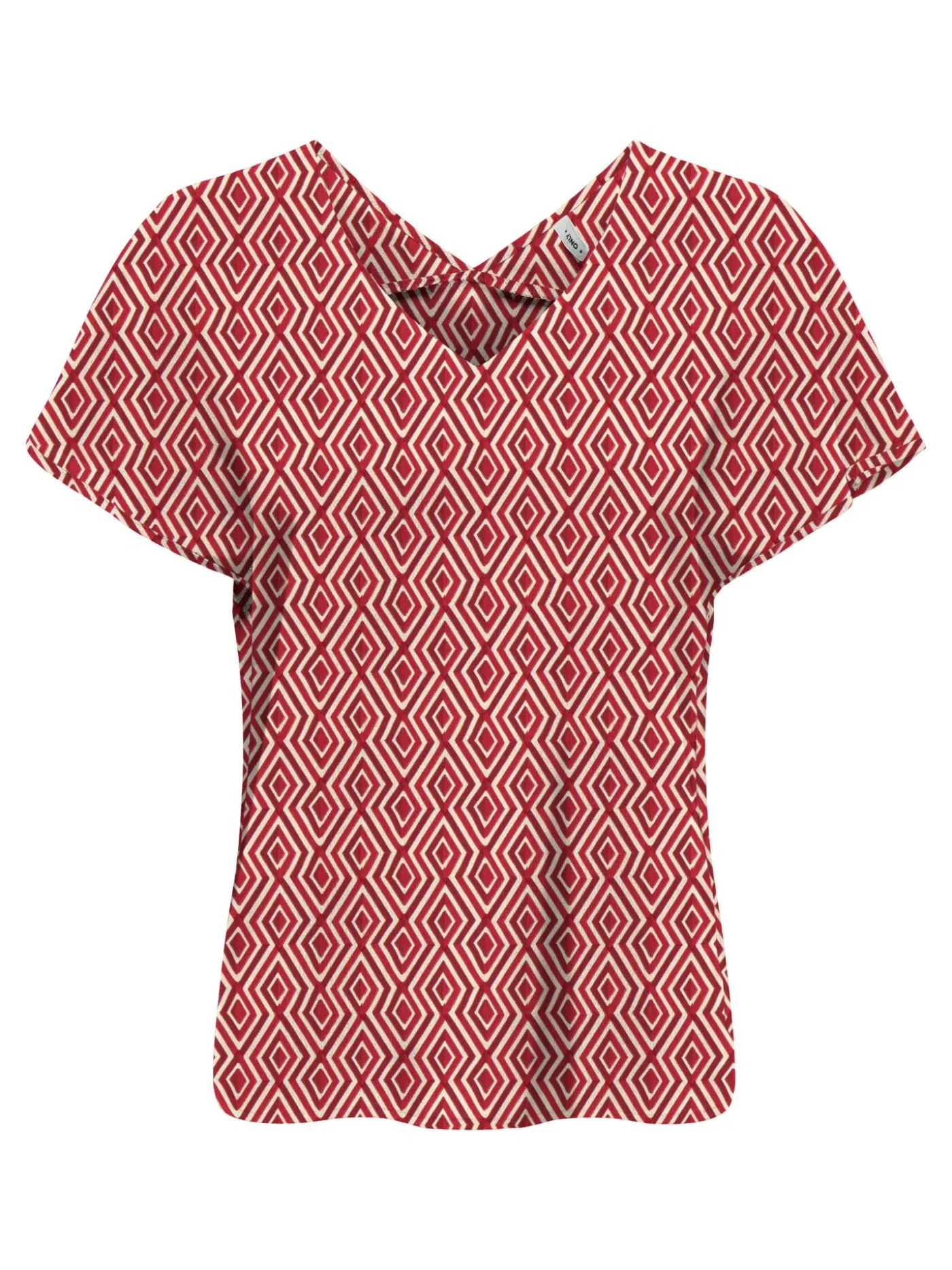 ONLNOVA LIFE VIS S/S EMMY TOP AOP