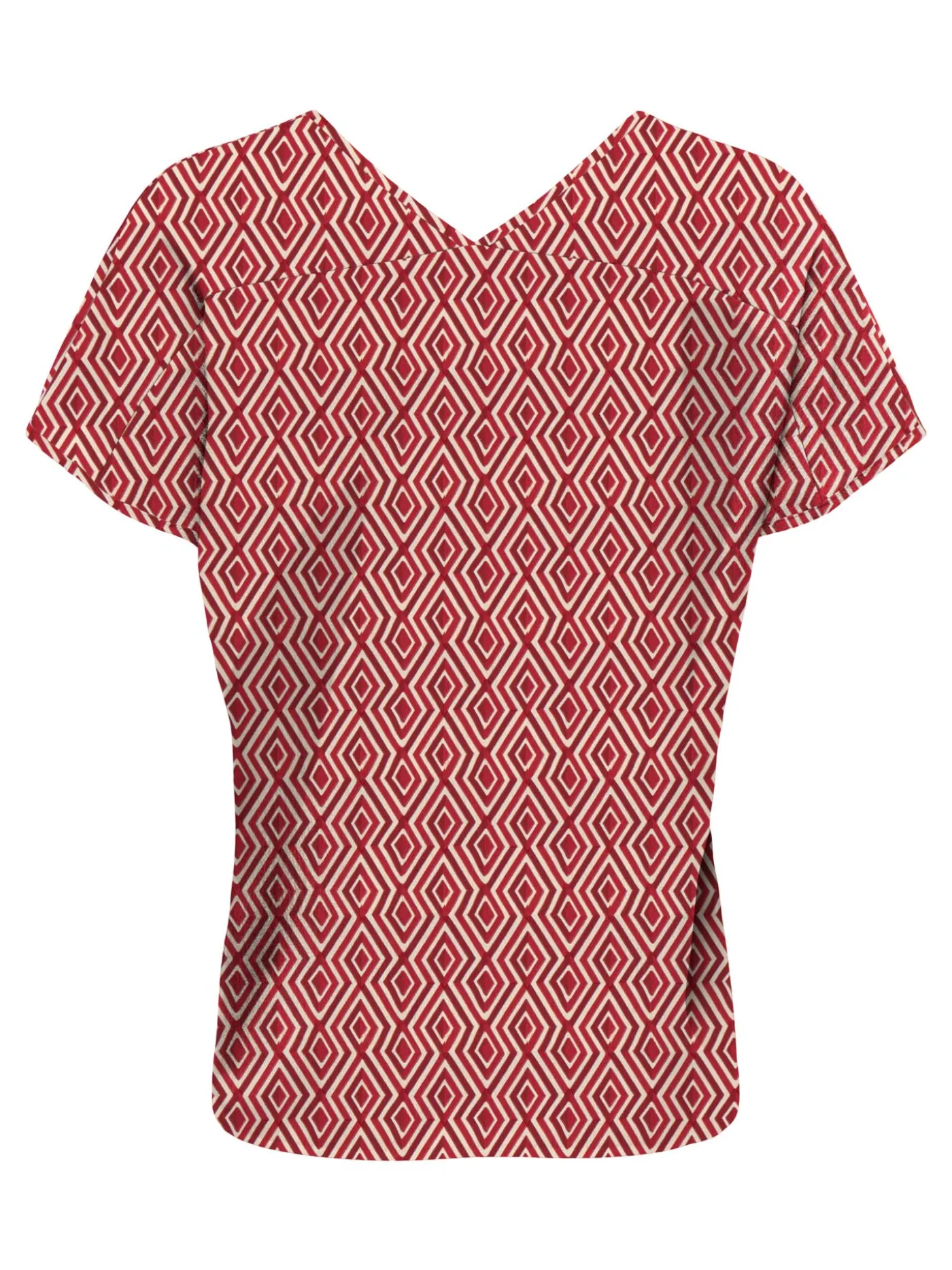 ONLNOVA LIFE VIS S/S EMMY TOP AOP