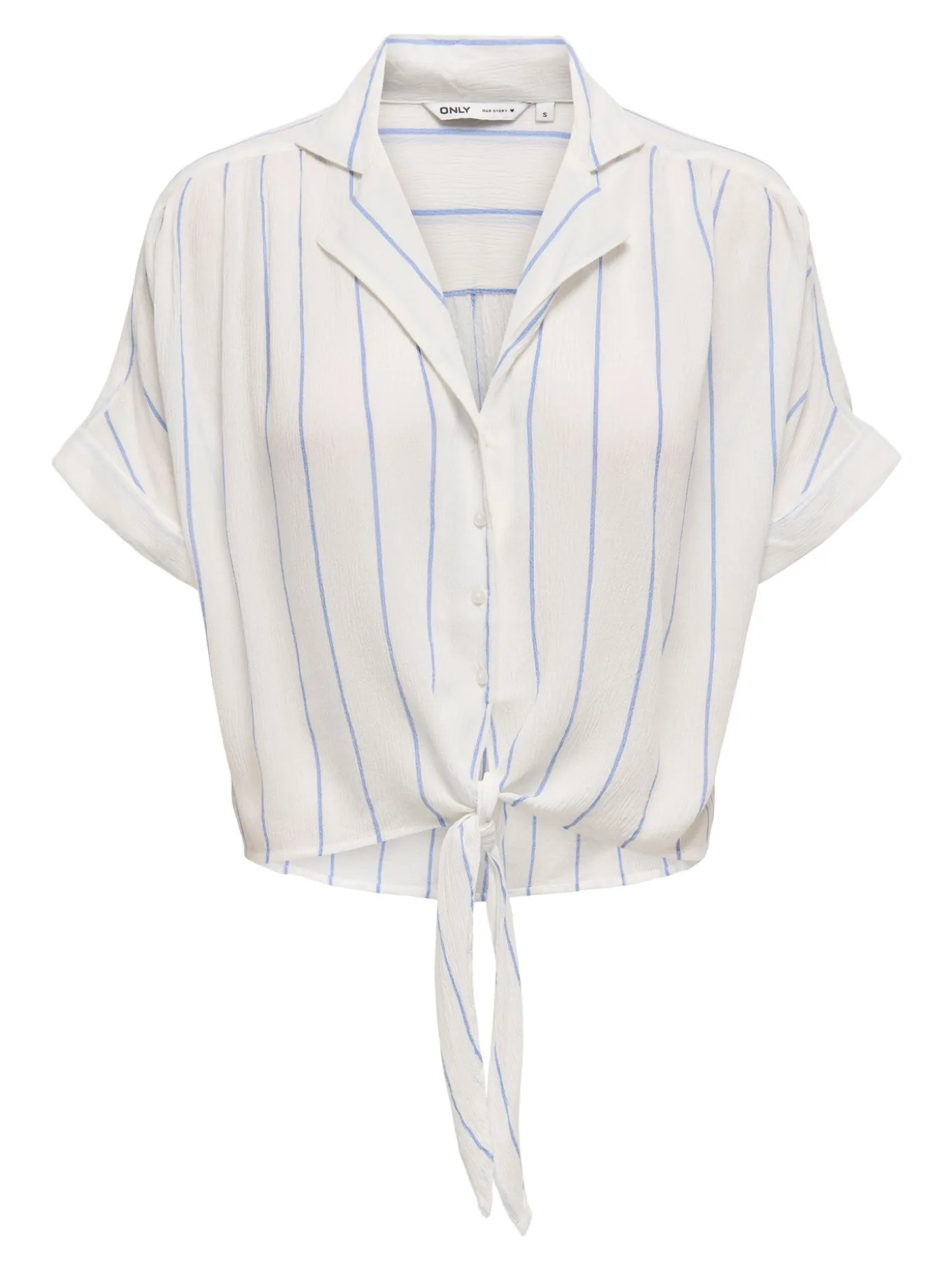 ONLPAULA LIFE S/S TIE SHIRT WVN NOO