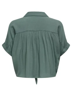 ONLPAULA LIFE S/S TIE SHIRT WVN NOO