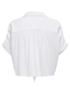 ONLPAULA LIFE S/S TIE SHIRT WVN NOO