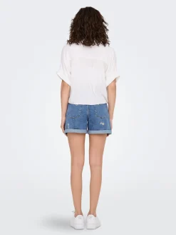 ONLPAULA LIFE S/S TIE SHIRT WVN NOO