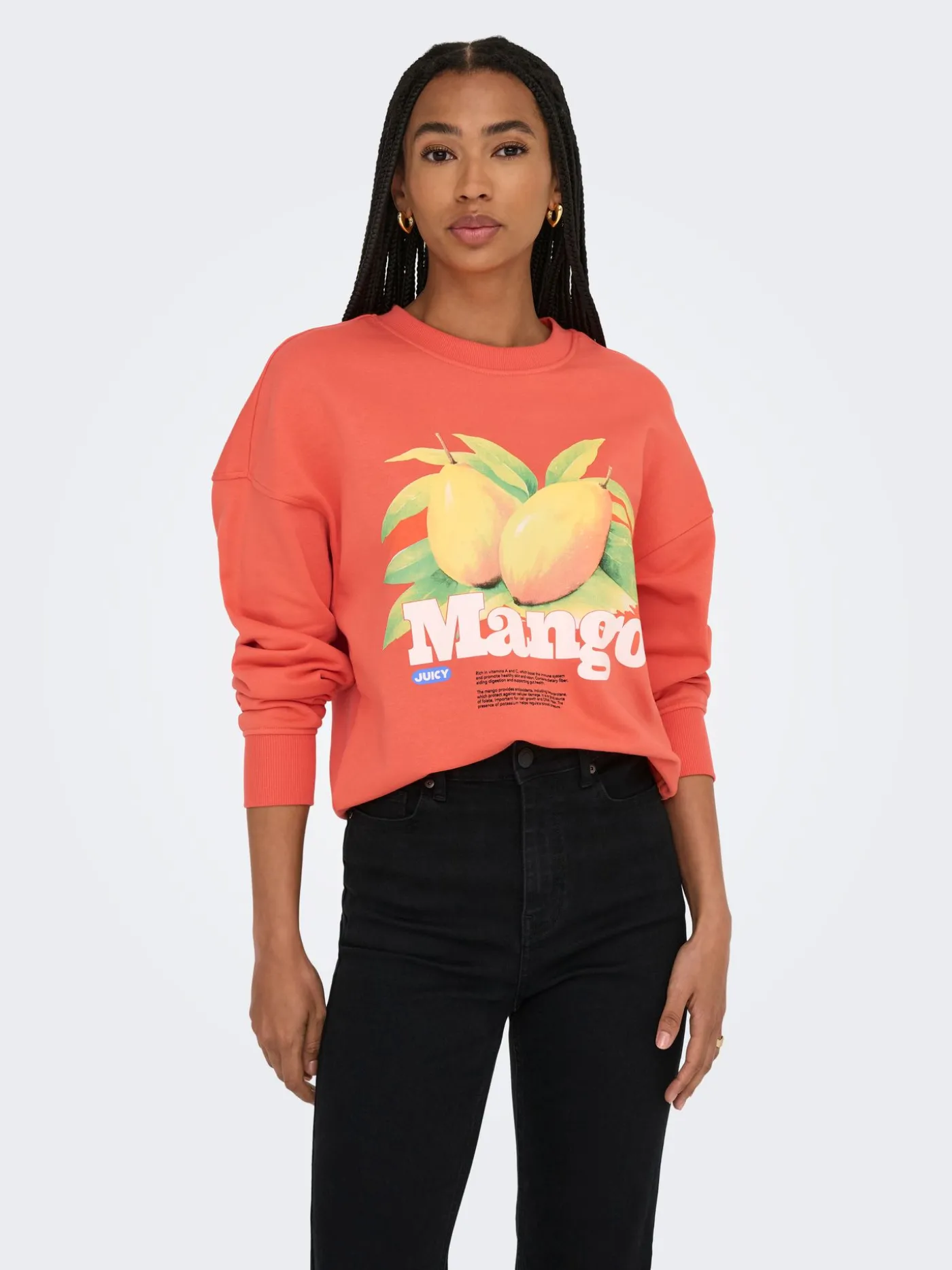 ONLPHILEA L/S FRUIT O-NECK UB SWT