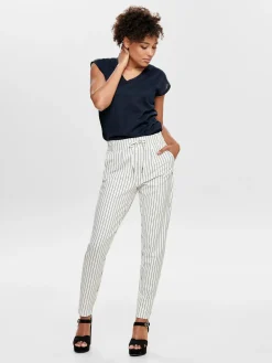 ONLPOPTRASH EASY RUSH STRIPE PNT NO - Cloud Dancer