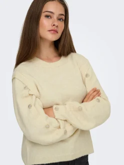 ONLRENE LIFE LS BUTTON O-NECK CS KN