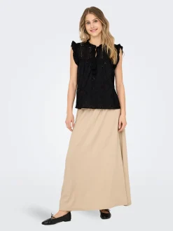 ONLREVA LIFE S/L EMB TOP WVN NOOS