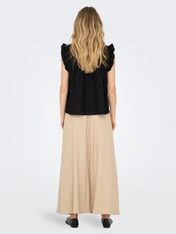 ONLREVA LIFE S/L EMB TOP WVN NOOS