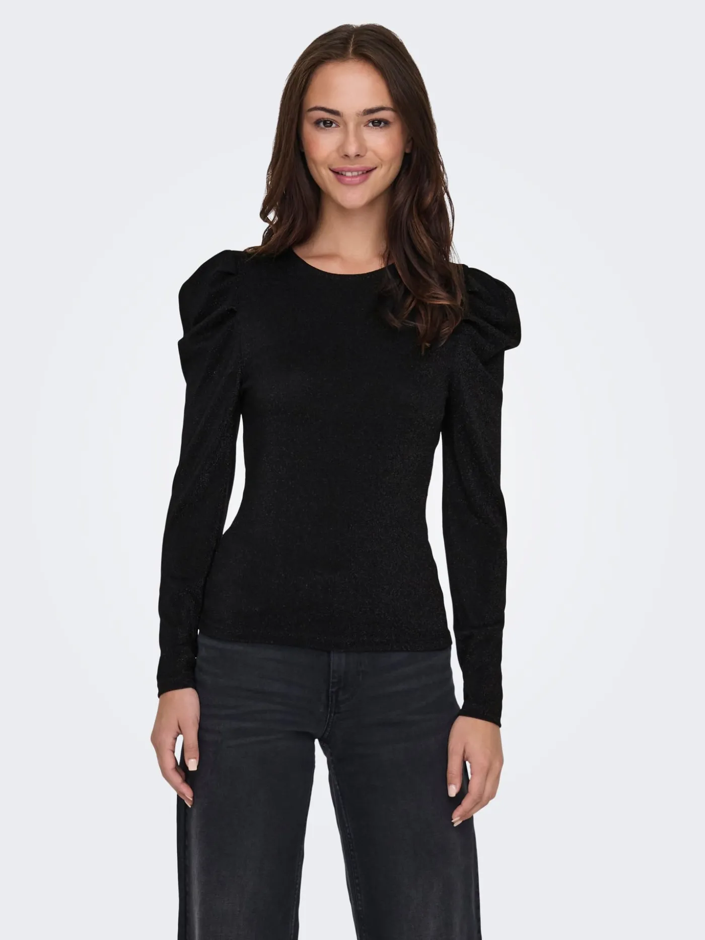 ONLRICH L/S GLITTER PUFF TOP JRS