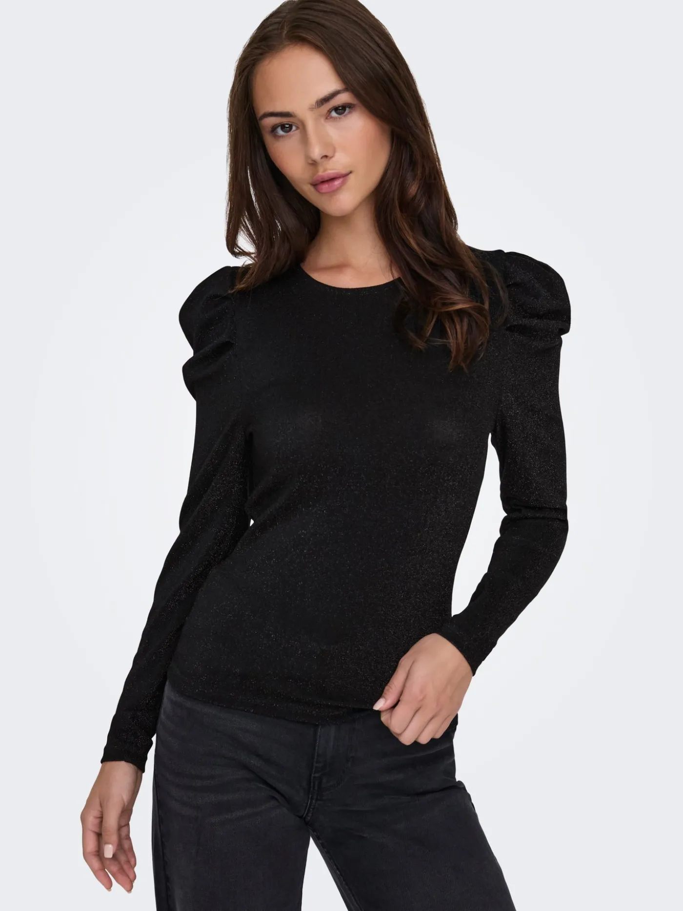 ONLRICH L/S GLITTER PUFF TOP JRS