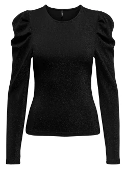 ONLRICH L/S GLITTER PUFF TOP JRS
