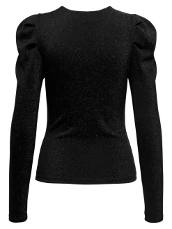 ONLRICH L/S GLITTER PUFF TOP JRS