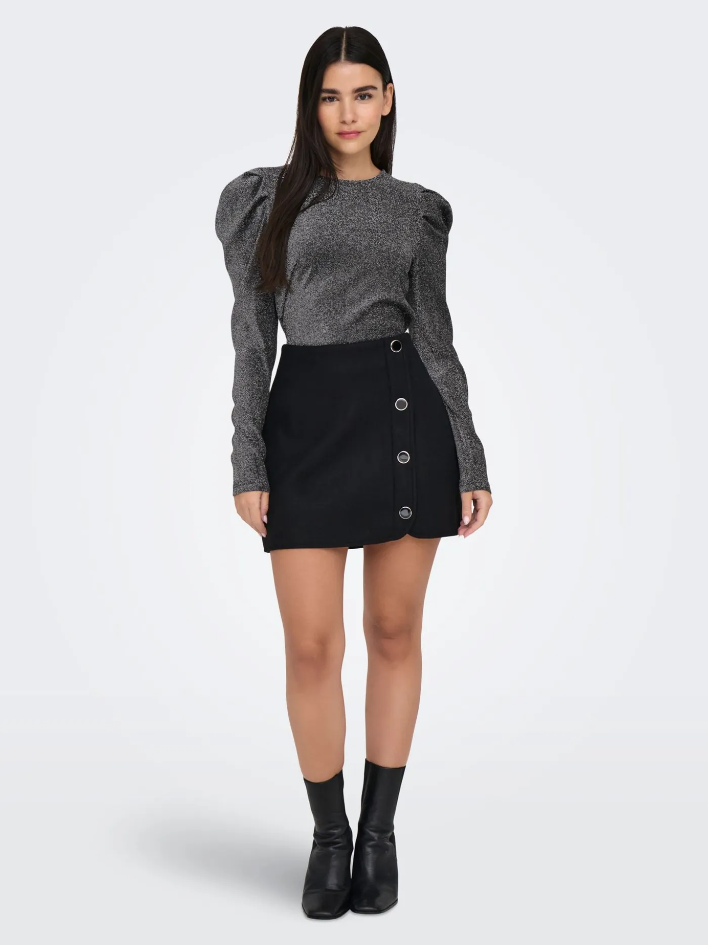 ONLRICH L/S GLITTER PUFF TOP JRS