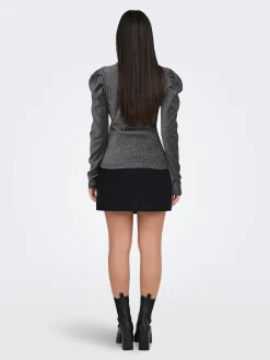 ONLRICH L/S GLITTER PUFF TOP JRS