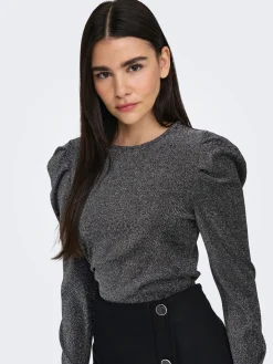 ONLRICH L/S GLITTER PUFF TOP JRS