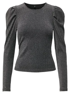 ONLRICH L/S GLITTER PUFF TOP JRS