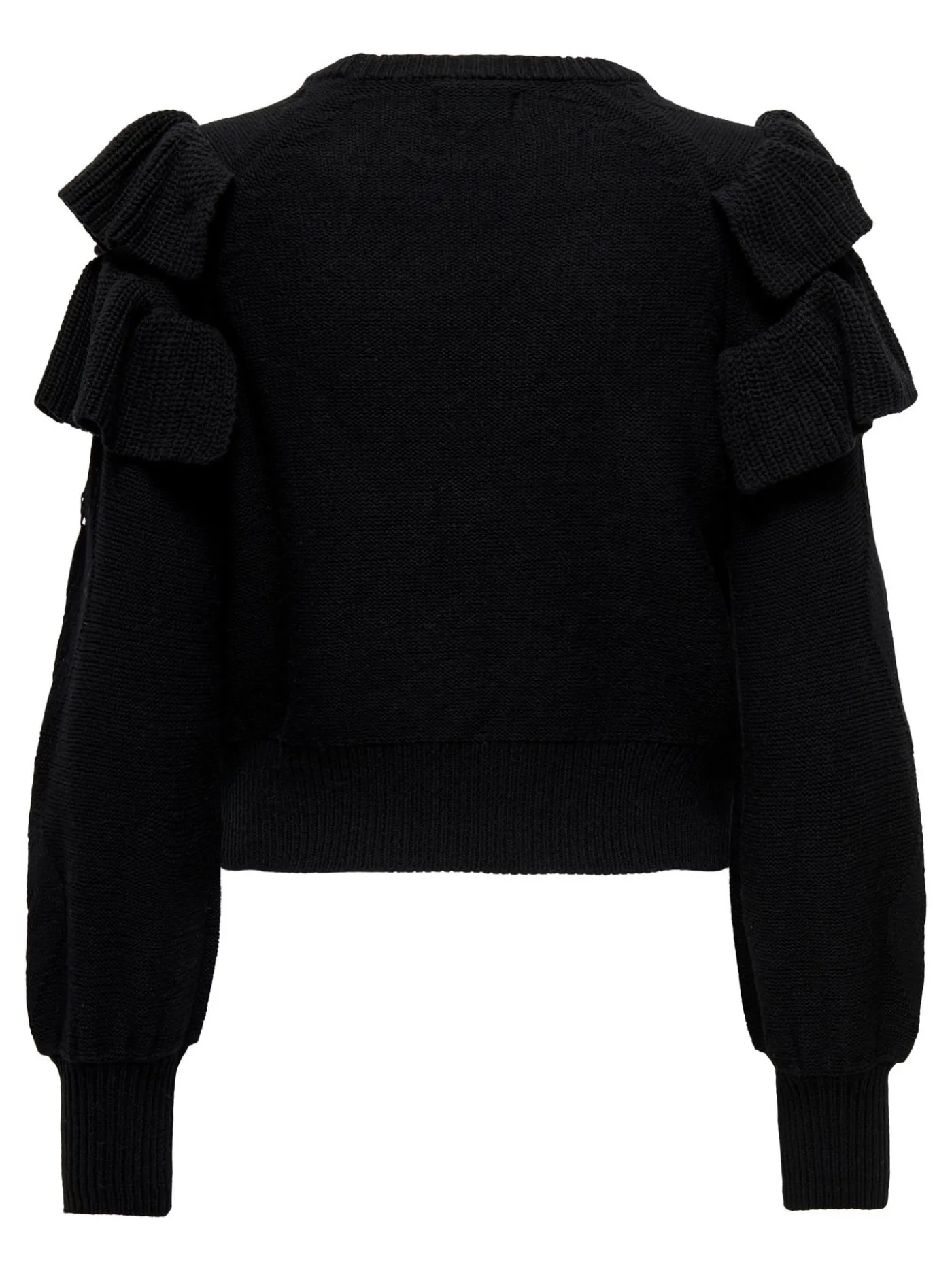 ONLRILLO LS RUFFLE ONECK CC KNT