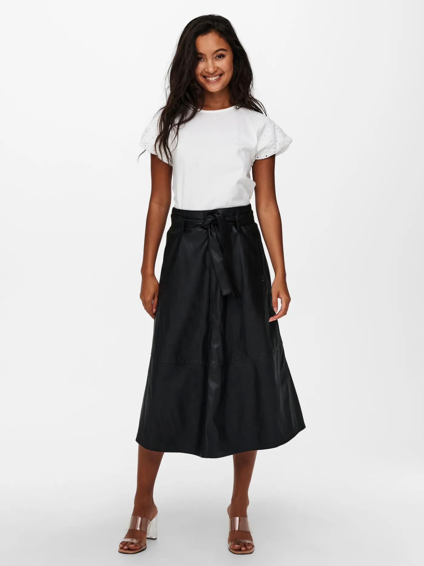 ONLRIZZA LIFE S/S MIX TOP JRS - Cloud Dancer