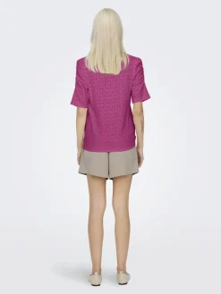 ONLROSA S/S V-NECK PUFF TOP JRS