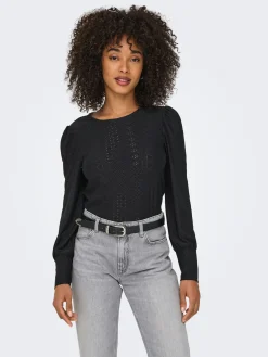 ONLSANDRA L/S PUFF TOP JRS NOOS