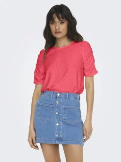 ONLSANDRA S/S PUFF TOP JRS