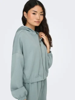 ONLSCARLETT L/S ZIP HOOD SWT NOOS