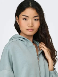 ONLSCARLETT L/S ZIP HOOD SWT NOOS