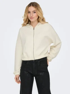 ONLSCARLETT L/S ZIP HOOD SWT NOOS