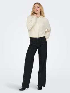 ONLSCARLETT L/S ZIP HOOD SWT NOOS