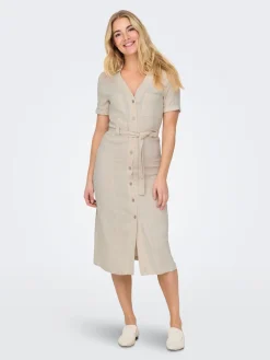 ONLSIESTA SS LIN BL SHIRT DRESS PNT
