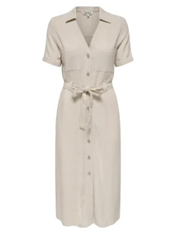 ONLSIESTA SS LIN BL SHIRT DRESS PNT