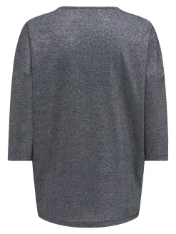 ONLSILVERY GLAMOUR LUREX 3/4 TOP JR